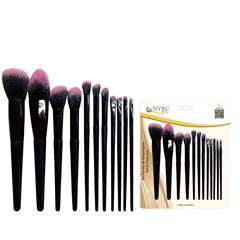 Kit Pinceis de Maquiagem Nybc Black Diamond REF KPM-12B