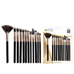 Kit Pinceis de Maquiagem Nybc Sombra Negra REF KPM-12BA