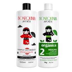 Kit Japonesa Bonequinha Escandalosa Shampoo+Máscara Orgânico 1L
