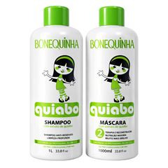Kit Bonequinha Escandalosa Shampoo+Máscara Quiabo 1L