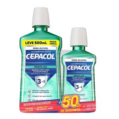 Kit Antisséptico Bucal Cepacol Ment Ice 750ml