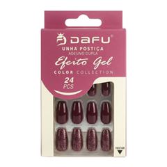 Unha Postica Dafu Efeito Gel Adesivo Duplo DF67-UP015-10-6