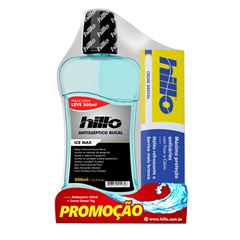 Pack Antisséptico Bucal Hillo Ice 500Ml + Creme Dental