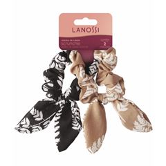 Elasticos Lanossi Scrunchie Black Kiss