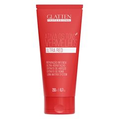 Máscara Matizadora Glatten Ativa os Tons Vermelhos Ultra Red 200ml