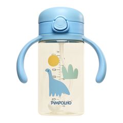 Copo Pimpolho C/Canudo e Alça Azul 240ml