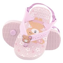 Kit Sandália Praiana Pimpolho Baby Lilas Urso REF 0074463 C/6 Pares Tamanhos 17/18-19-20-21-22-23