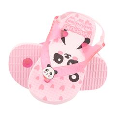 Kit Sandália Praiana Pimpolho Baby Rosa Panda REF 0074462 C/6 Pares Tamanhos 17/18-19-20-21-22-23