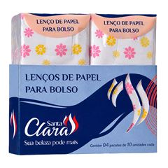 Lenço Santa Clara Para Bolso C/10