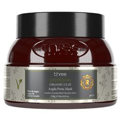 Máscara Restauração Three Therapy Organic Clay Argila Preta 250g