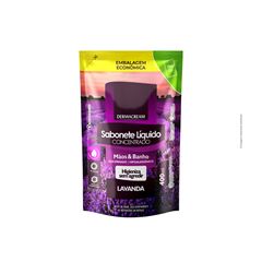 Sabonete Liquido Concentrado Pouch Dermacream Mãos é Banho Lavanda 400ml