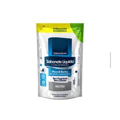 Sabonete Liquido Concentrado Pouch Dermacream Mãos é Banho Neutro 400ml