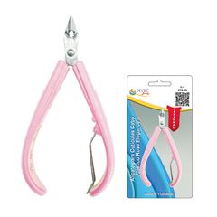 Alicate Para Cuticulas Nybc Cabo Plastico Rosa Elegance REF 272-RS