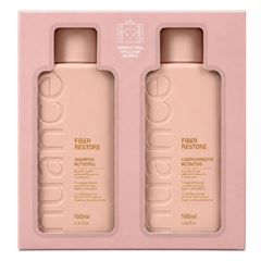 Kit Shampoo Condicionador Mini Viagem Nuance Fiber Restore 100ml