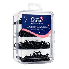 Elastico Santa Clara Para Cabelo Preto C/200