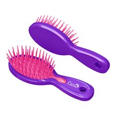 Escova Mini para Cabelo Santa Clara Roxa/Pink