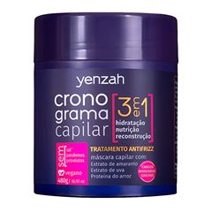 Máscara Yenzah Cronograma Capilar 3 em 1 Antifrizz 480g