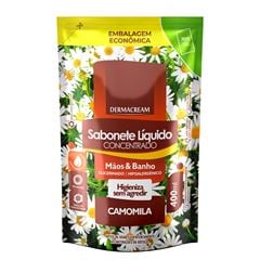 Sabonete Liquido Concentrado Pouch Dermacream Mãos é Banho Camomila 400ml