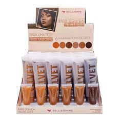 Base Líquida Bella Femme Velvet Skin Tons Escuros C/24