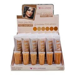 Base Líquida Bella Femme Velvet Skin Tons Medios C/24