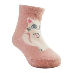 Meia Colorida Pimpolho Bichinho Estourado Feminina 00-15 Gata Rosa