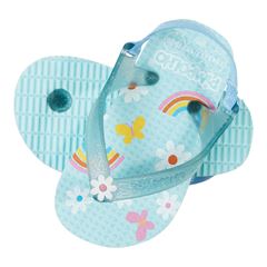 Kit Sandália Praiana Pimpolho Baby Arco Iris Azul REF 0074532 C/6 Pares Tamanhos 17/18-19-20-21-22-23
