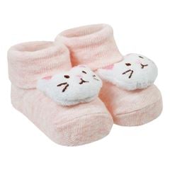 Meia Bichinho Pimpolho RN Feminino Mescla Rosa Gato