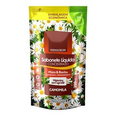 Sabonete Liquido Concentrado Glicerinado Pouch Dermacream Mãos é Banho Camomila 200ml