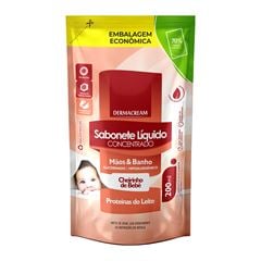 Sabonete Liquido Concentrado Glicerinado Pouch Dermacream Mãos é Banho Proteinas do Leite 200ml