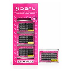 Cilios Para Extensão Em Tufus Dafu Fio A Fio 40P-0.07-D 9-14MIX