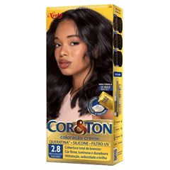 Coloração Cor&ton Preto Azul Espelhado 2.8