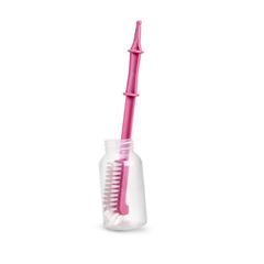 Escova De Nylon Lava Mamadeira Cabo Plástico Rosa 25 Cm