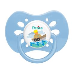 Chupeta Ventilada Azul Com Bico Redondo