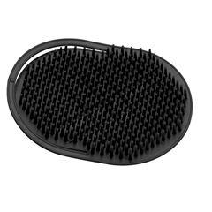 Escova Plástica Oval Para Barbeiro - Preta