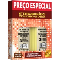 Kit Shampoo + Condicionador Gota Dourada Extraordinario Combate A Queda 300Ml