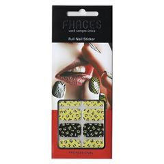 ADESIVO FULL NAIL ALFABETO AMARELO PRETO