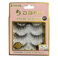 Cílios Postiços Dafu W33 C/3 Pares