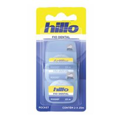 Fio Dental Hillo Pockete Com 2 Unidades De 25M Cada