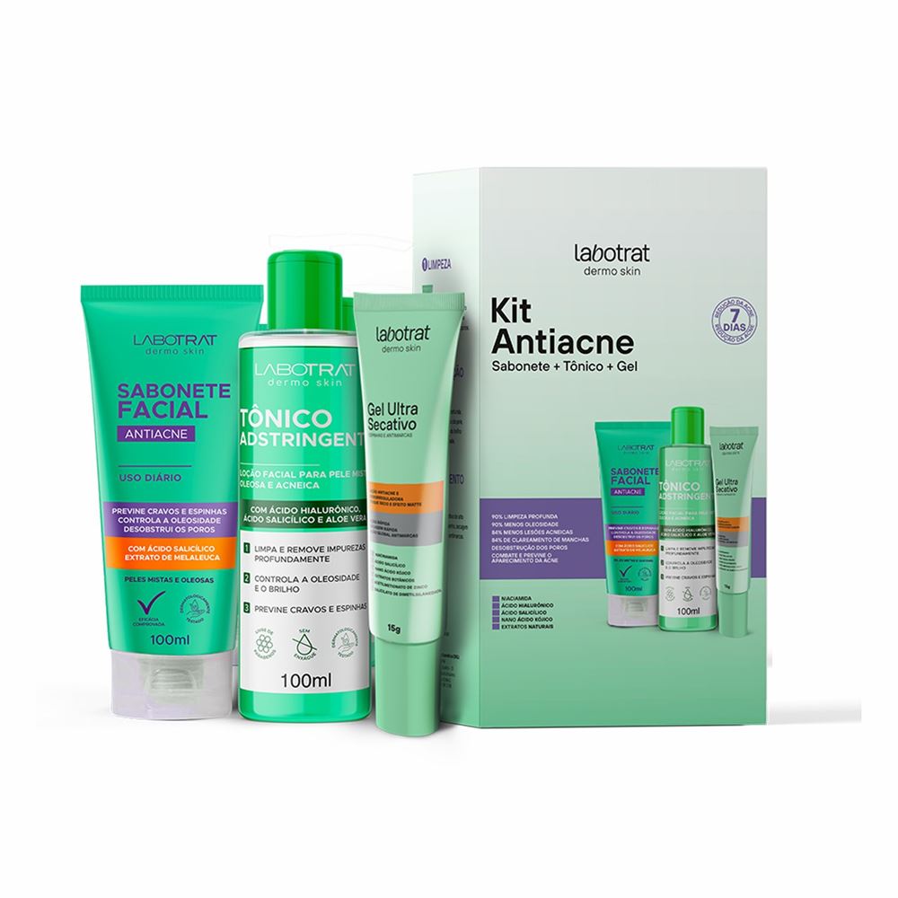 Kit Facial Antiacne 3 Passos De Skincare - Labotrat | Armazém dos ...