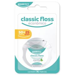 Fio Dental Powerdent Classicfloss Tradicional 50+25 Metros Ref. 2232