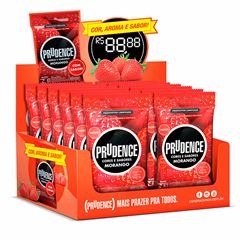 Preservativo Prudence Cores E Sabores Morango C/3un 12X1