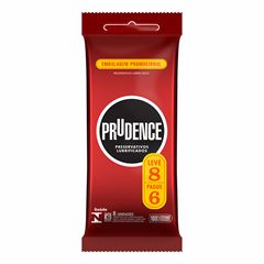 Preservativo Prudence Lubrificada Com 8 Unidades