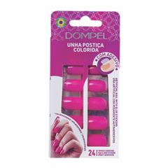 Unhas Quadrada Media Rosa Absurdo Dompel 797 Ra - 24Un